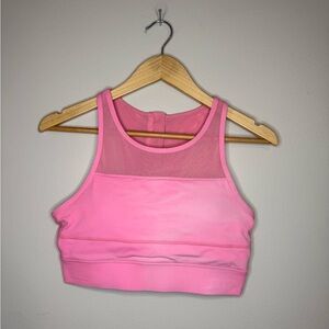 Zyia Active‎ Pink Mesh Racerback Sports Bra Medium
